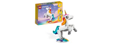Amazon: LEGO® Creator La licorne magique (31140) à 6€ (au lieu de 7,89€)