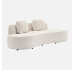 Sweeek: Canapé virgule organique 3 places en tissu bouclette à 349,99€ (au lieu de 499,99€)