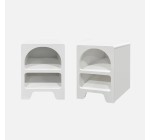 Sweeek: Table de chevet organique effet bois blanc (lot de 2) à 84,49€ (au lieu de 129,99€)