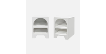 Sweeek: Table de chevet organique effet bois blanc (lot de 2) à 84,49€ (au lieu de 129,99€)