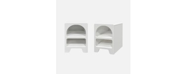 Sweeek: Table de chevet organique effet bois blanc (lot de 2) à 84,49€ (au lieu de 129,99€)