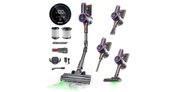 JoyBuy: Prasky Aspirateur vertical sans fil rechargeable, anti-emmêlement à 59,98€ (au lieu de 129,91€)