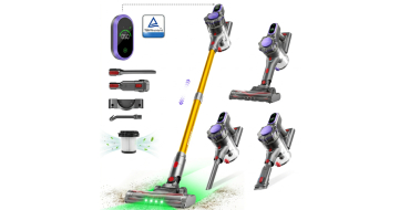 JoyBuy: Monsga MV3 aspirateur balai sans fil - 55 kPa, 550 W, autonomie 55 min, anti-emmêlement - écran à 69