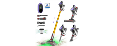 JoyBuy: Monsga MV3 aspirateur balai sans fil - 55 kPa, 550 W, autonomie 55 min, anti-emmêlement - écran à 69
