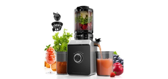 JoyBuy: Extracteur de jus à froid ROUNY FF Pro Max - goulotte 130 mm, sans filtre à 49,99€
