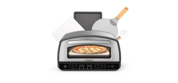 JoyBuy: KitchenCook Four à pizza 2000 W - 450°C, 12 programmes à 139,99€ (au lieu de 299,99€)
