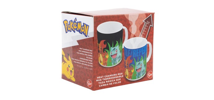 Amazon: Mug Stor Thermoreactif Pokémon - 325 ml céramique à 6€ (au lieu de 11,63€)