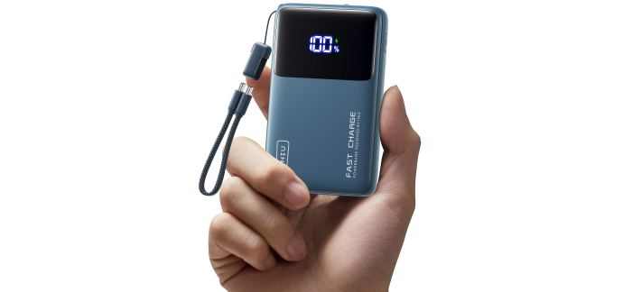 Amazon: Batterie externe rapide Iniu Ultra Mini - 22.5W, 10000mAh à 9,99€ (au lieu de 30,92€)