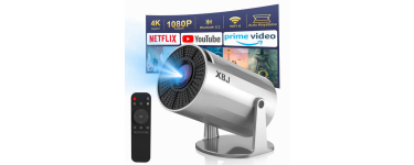 JoyBuy: XBJ Projecteur portable 1080P/4K, WiFi 6, Android 11, 300 ANSI - écran à 39,9€ (au lieu de 79,9€)