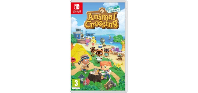 Amazon: Animal Crossing New Horizons - Nintendo Switch (Boîtier Italien) à 32,15€ (au lieu de 49,99€)