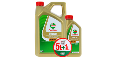 Amazon: Huile Moteur Castrol Edge 5W-40 - 5+1L à 44,64€ (au lieu de 61,39€)