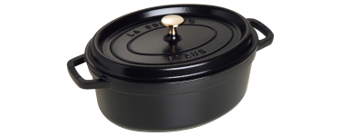 Amazon: Cocotte Staub 1 - Noir Mat, 29 cm, 4,25 L à 134,5€ (au lieu de 214,79€)