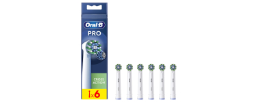 Amazon: Pack de 6 Brossettes Oral-B Pro Cross Action à 14,99€ (au lieu de 24,61€)