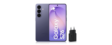 Amazon: Smartphone Samsung Galaxy S26 5G - 256 Go, Violet à 699€ (au lieu de 908,33€)