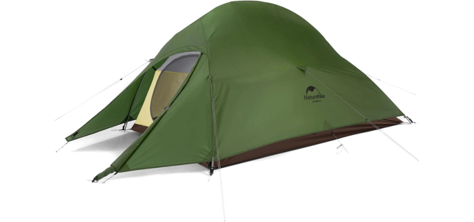 Amazon: Tente Naturehike Cloud-Up 2 - 2 personnes, nylon 20D, 4000 mm, arceaux alu, 1,8/1,9 kg à 109€