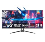 JoyBuy: Gawfolk Écran PC ultra-large 34'' - WFHD 2560x1080, 120 Hz, Fast-IPS, 1 ms à 119,99€