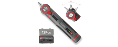 JoyBuy: MOVECRAB Kit mini tournevis électrique sans fil 12 pièces 2000 mAh 3-en-1 à 26,99€