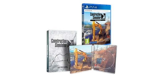 Amazon: Construction Simulator Edition Steelbook (PS4) à 32,42€ (au lieu de 59,99€)
