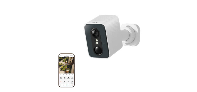 JoyBuy: Caméras de surveillance 4K extérieures sans fil - Vision nocturne couleur, stockage 128 Go, détectio