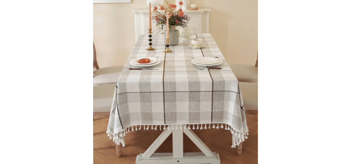 JoyBuy: Nappe rustique rectangulaire épaisse 55"x90" 6-8 places à 9,19€ (au lieu de 22,99€)