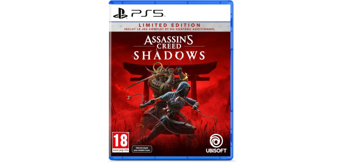 Amazon: Assassin’s Creed Shadows Edition Limitée (PS5) à 28,64€ (au lieu de 79,99€)