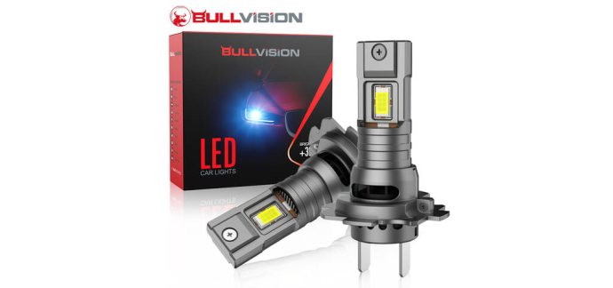 JoyBuy: Ampoules de phare H7 Bullvision - 17000 lm, 6000 K, lot de 2 à 8,99€ (au lieu de 14,9€)