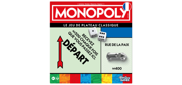 Amazon: Monopoly - Boîte de Rangement et pions Grand Format, Version française à 12,87€ (au lieu de 16,62€)