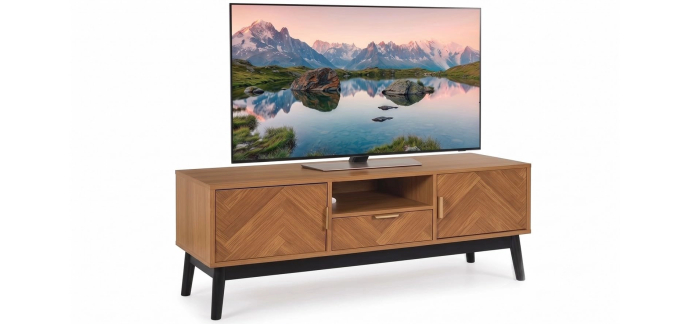 Amazon: Meuble TV Bas Felix Home Deco Factory Lounge Edition 110x48x40 cm à 52€ (au lieu de 95,42€)