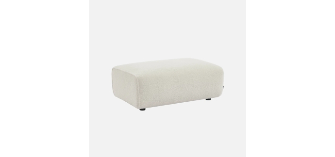 Sweeek: Pouf repose-pieds bouclette crème 102x70 cm à 125,99€ (au lieu de 179,99€)