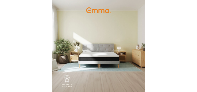 JoyBuy: Matelas Emma Original Lite+ 160x200 cm - Ressorts, mousse mémoire, 22 cm - couches à 335,90€