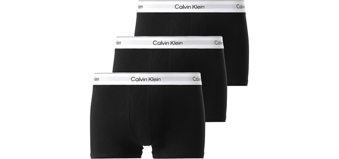 JoyBuy: Calvin Klein Boxers Icon coton stretch Lot de 3 Blanc/Noir à 23,9€ (au lieu de 44,9€)
