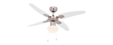 LIDL: Ventilateur de plafond LIVARNO avec éclairage LED - 3 vitesses, pales réversibles à 34,99€