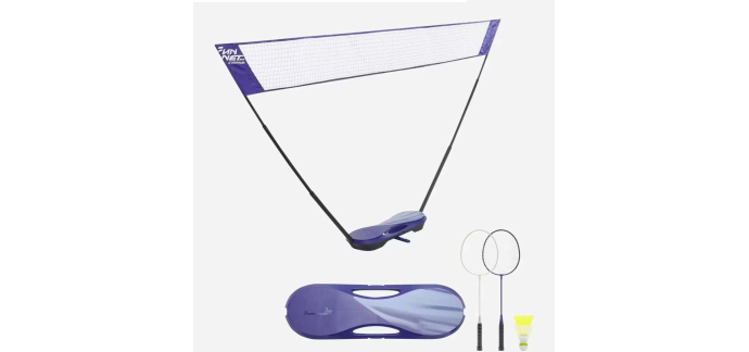 Decathlon: Kit Filet de Badminton Fun Set - 3 m, 2 raquettes, 2 volants à 27,99€ (au lieu de 39,99€)