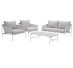 Leroy Merlin: Salon bas 4 personnes en acier Naterial Sigma - Blanc à 224,50€ (au lieu de 449€)