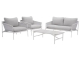 Leroy Merlin: Salon bas 4 personnes en acier Naterial Sigma - Blanc à 224,50€ (au lieu de 449€)