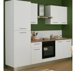 Castorama: Cuisine complète montée All In Monica blanc L. 255 cm avec électroménager à 1249€