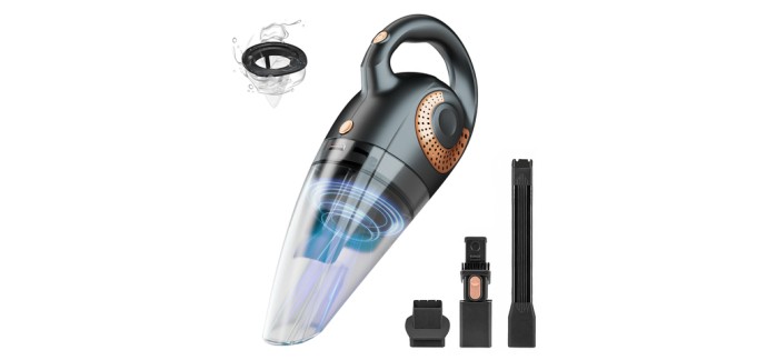 JoyBuy: Aspirateur à main sans fil ATSHARK XL-620B - 6000 Pa, 30 min d'autonomie à 18,96€