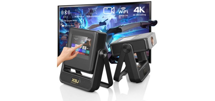 JoyBuy: XBJ Projecteur A5Pro - 300 pouces, 1080P/4K, 900 ANSI, Android, WiFi 6 - tablette, écran à 129,9€