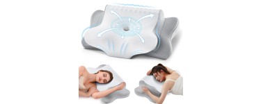 Amazon: Oreiller cervical ergonomique en mémoire de forme à 14,99€ (au lieu de 29,99€)