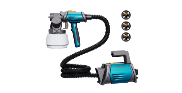 Amazon: Pistolet à peinture Tilswall Shark800 HVLP - 4 buses cuivre, 1300ml, 120 DIN-s à 49,99€