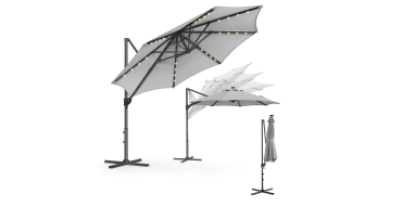 Amazon: Parasol de jardin 300 cm, 28 LED Solaires, UPF 50+ Songmics à 71,99€ (au lieu de 89,99€)