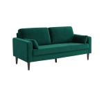 Sweeek: Canapé 3 places en velours vert anglais à 223,99€ (au lieu de 319,99€)