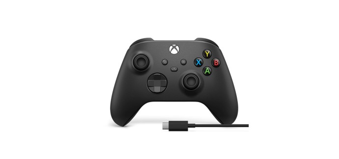 Amazon: Manette Microsoft Xbox série Carbon Black sans fil avec câble de charge à 49,99€ (au lieu de 64,99€)