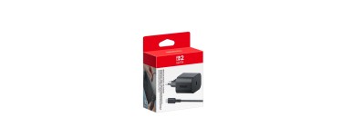 Amazon: Adaptateur secteur Nintendo Switch & Nintendo Switch 2 à 22,51€ (au lieu de 24,56€)