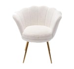 JoyBuy: Ya-Home Chaise d'appoint rembourrée pieds dorés forme pétale à 82,71€ (au lieu de 195,9€)