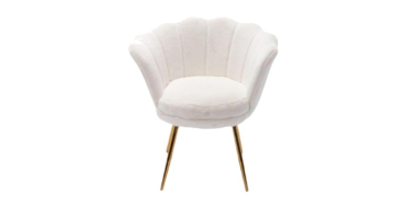 JoyBuy: Ya-Home Chaise d'appoint rembourrée pieds dorés forme pétale à 82,71€ (au lieu de 195,9€)