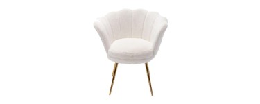 JoyBuy: Ya-Home Chaise d'appoint rembourrée pieds dorés forme pétale à 82,71€ (au lieu de 195,9€)