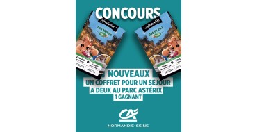 Crédit Agricole: 1 séjour au Parc Astérix pour 2 personnes (2 jours + 1 nuit) à gagner