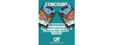 Crédit Agricole: 1 séjour au Parc Astérix pour 2 personnes (2 jours + 1 nuit) à gagner