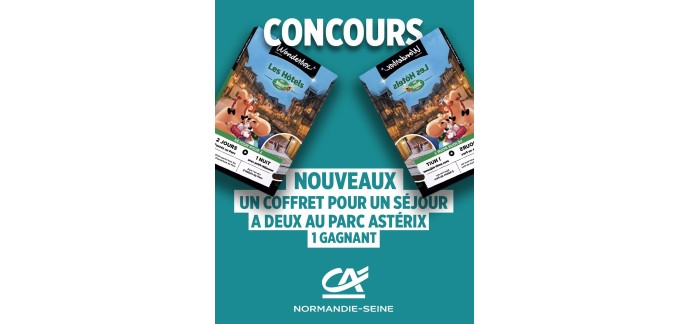 Crédit Agricole: 1 séjour au Parc Astérix pour 2 personnes (2 jours + 1 nuit) à gagner